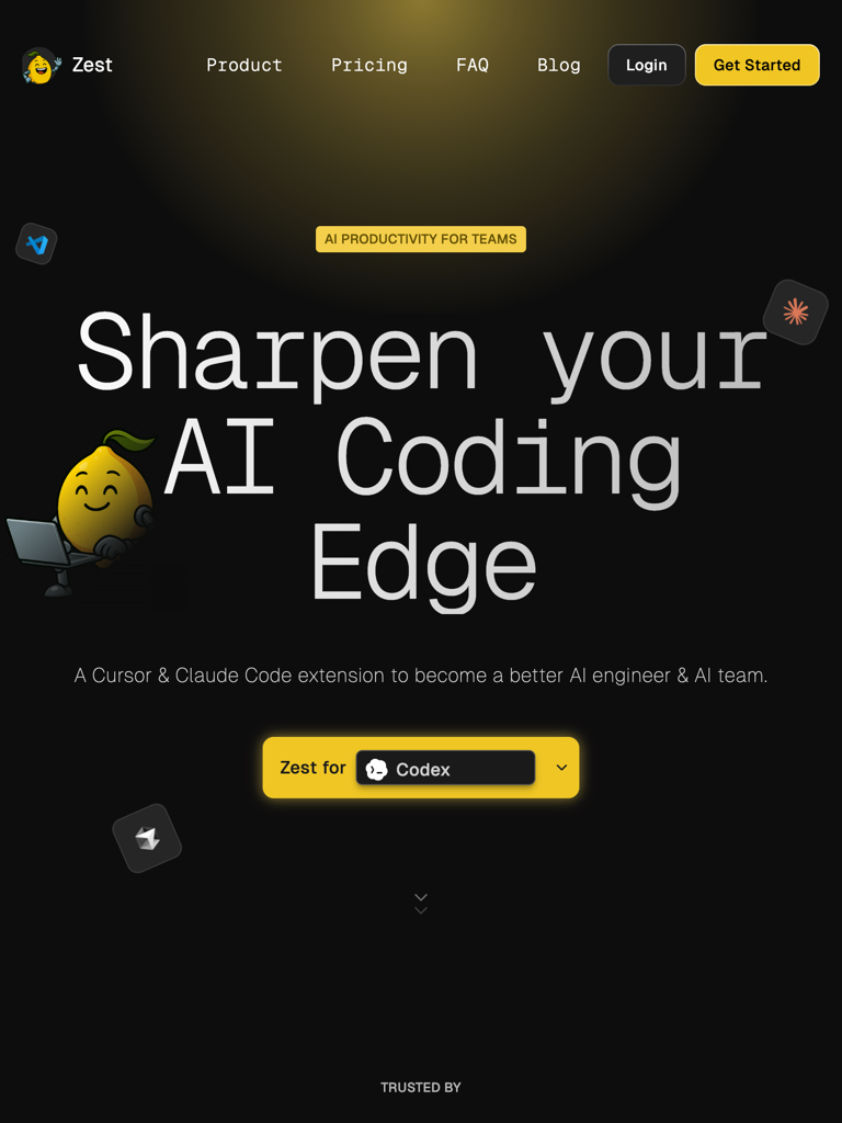 Zest Tablet · 768px screenshot